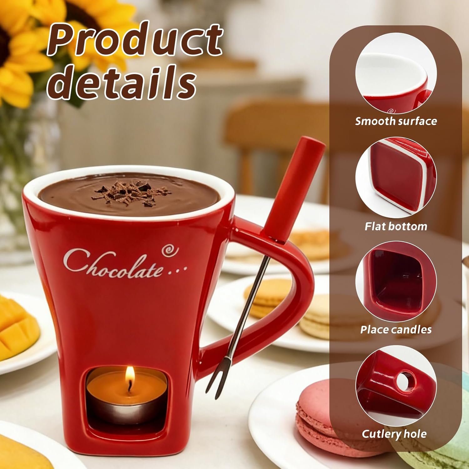 Ceramic Chocolate Melting Fond - Fondue Pot Ceramic recension och pris