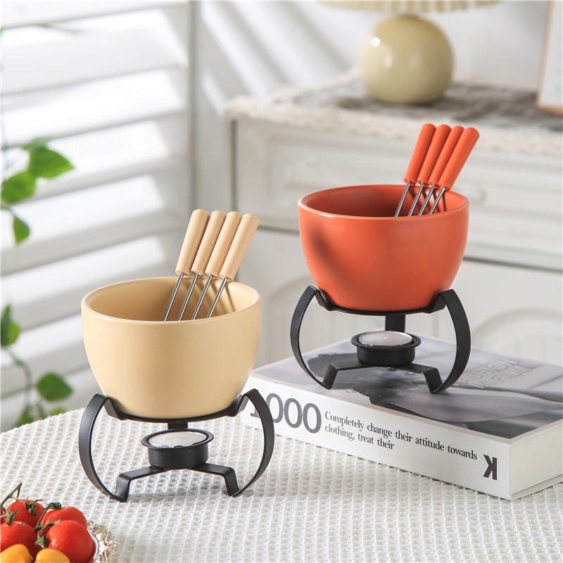 Eco-Friendly Ceramic Bowl with - Fondue Pot Ceramic recension och pris