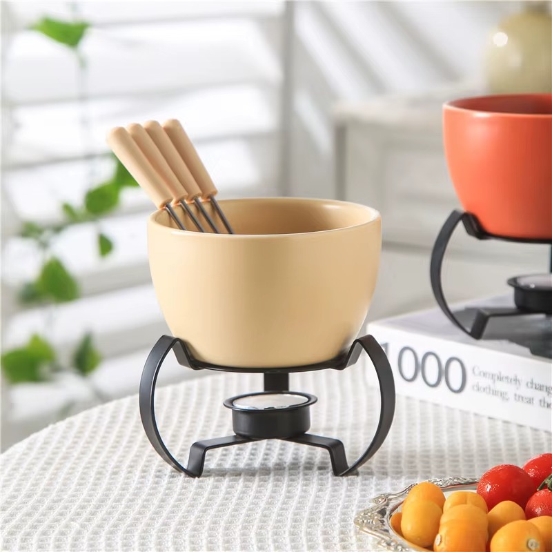 Eco-Friendly Ceramic Bowl with - Fondue Pot Ceramic recension och pris