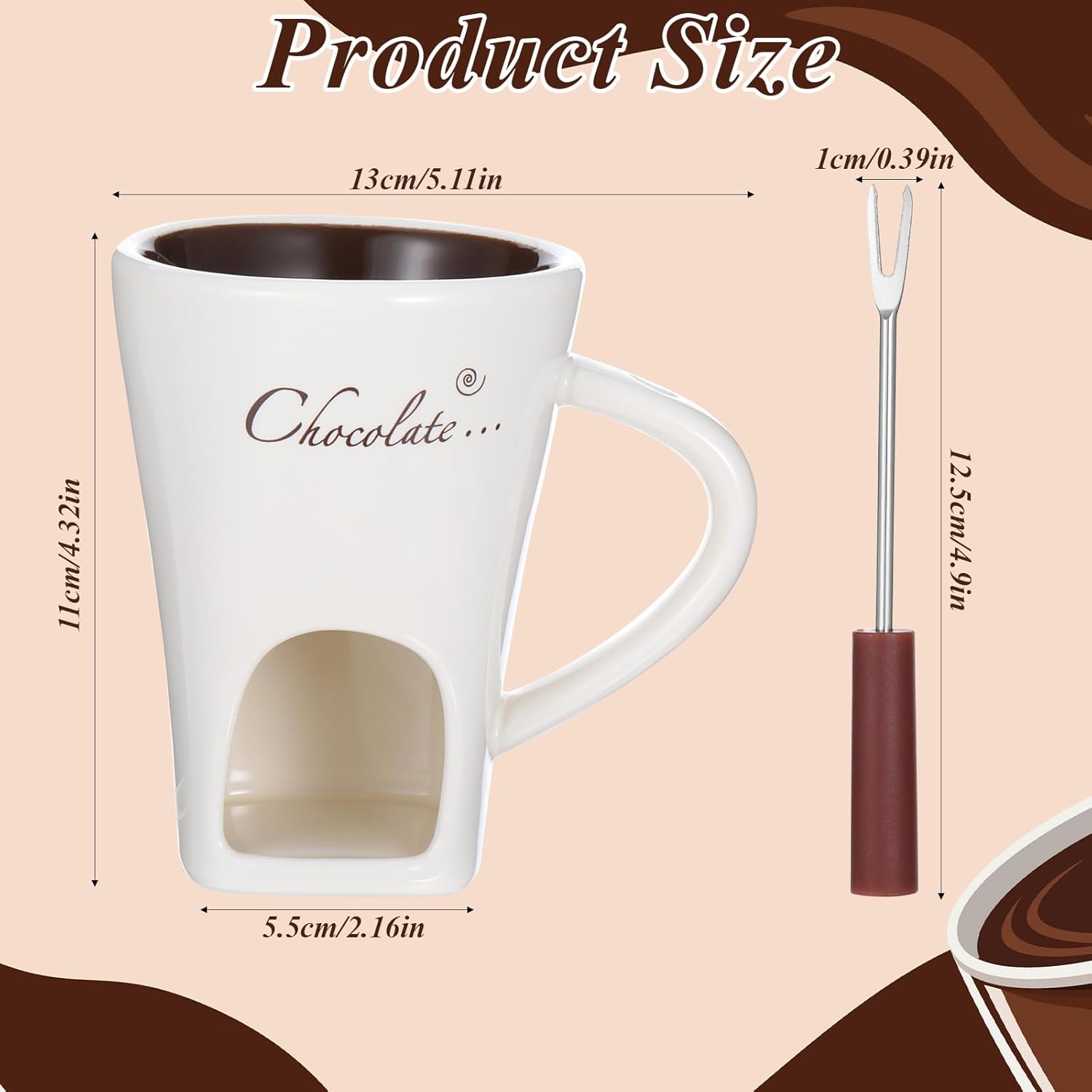 Sweet Ceramic Fondue Cup with  - Fondue Pot Ceramic recension och pris