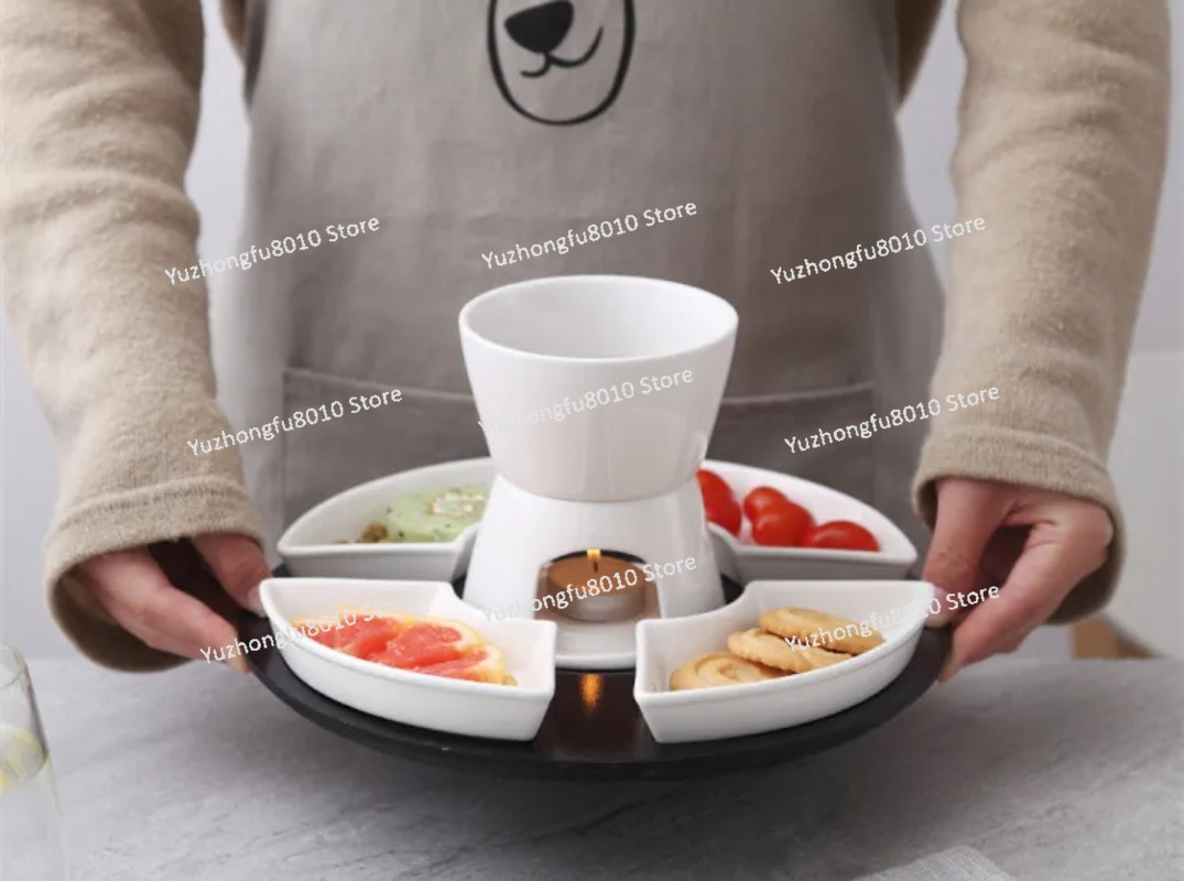 White Glazed Ceramic Chocolate - Fondue Pot Ceramic recension och pris