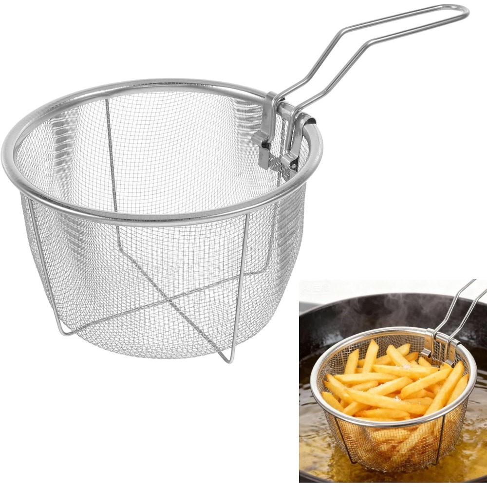 Round Fry Basket with Folding  - Home Cooking Restaurants recension och pris