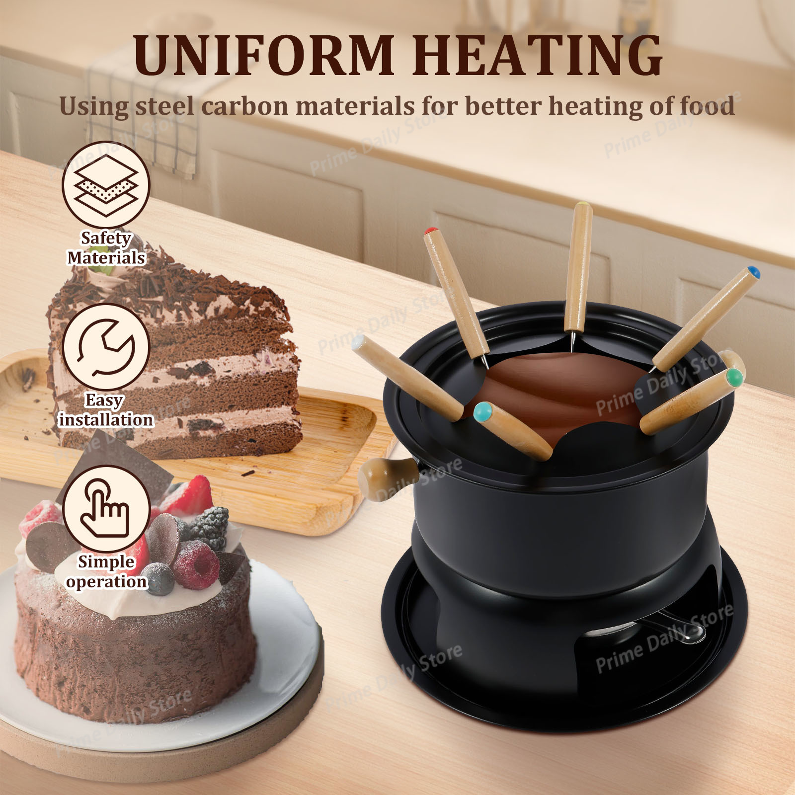 Ceramic Chocolate Fondue Pot w - Fondue Pot Ceramic recension och pris