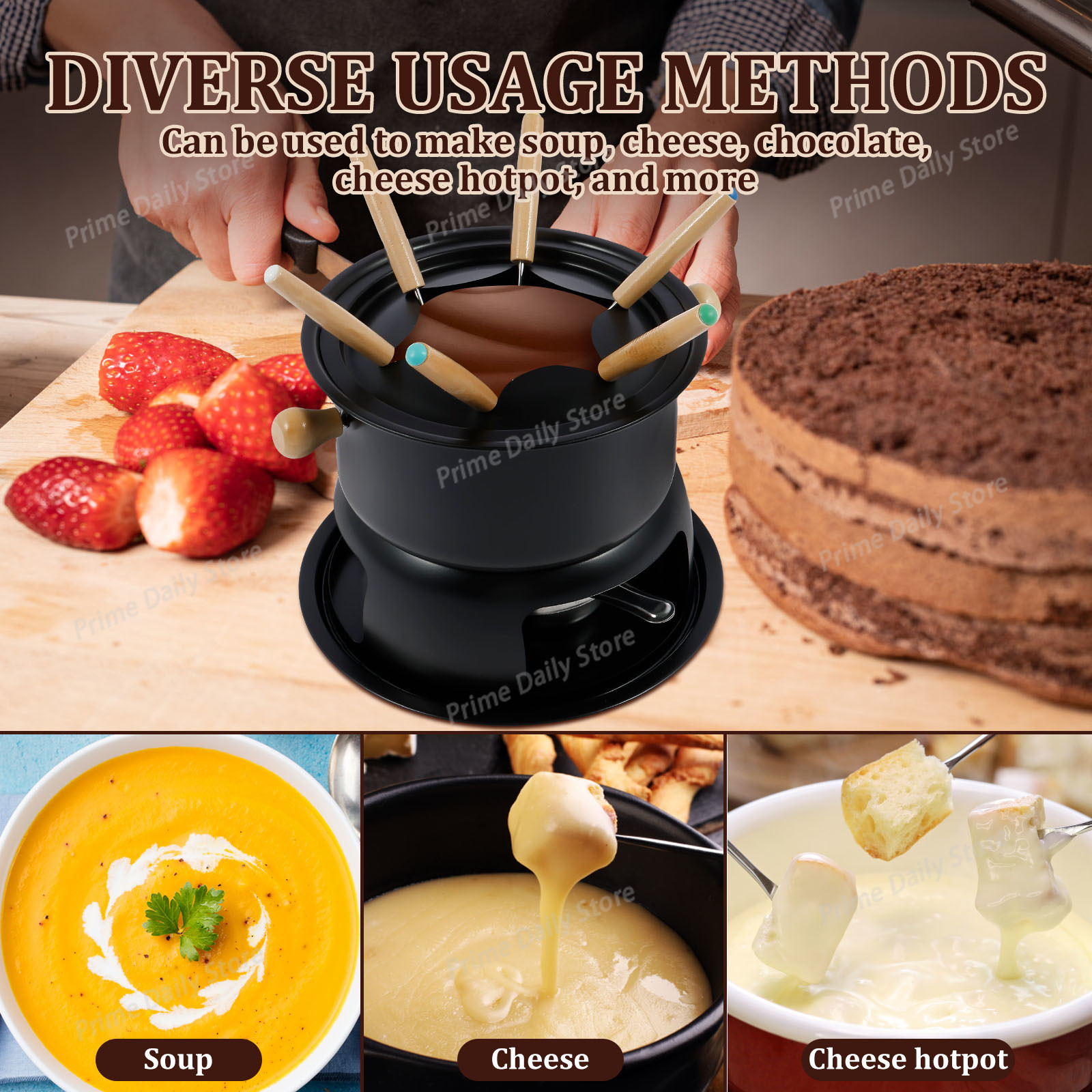 Ceramic Chocolate Fondue Pot w - Fondue Pot Ceramic recension och pris