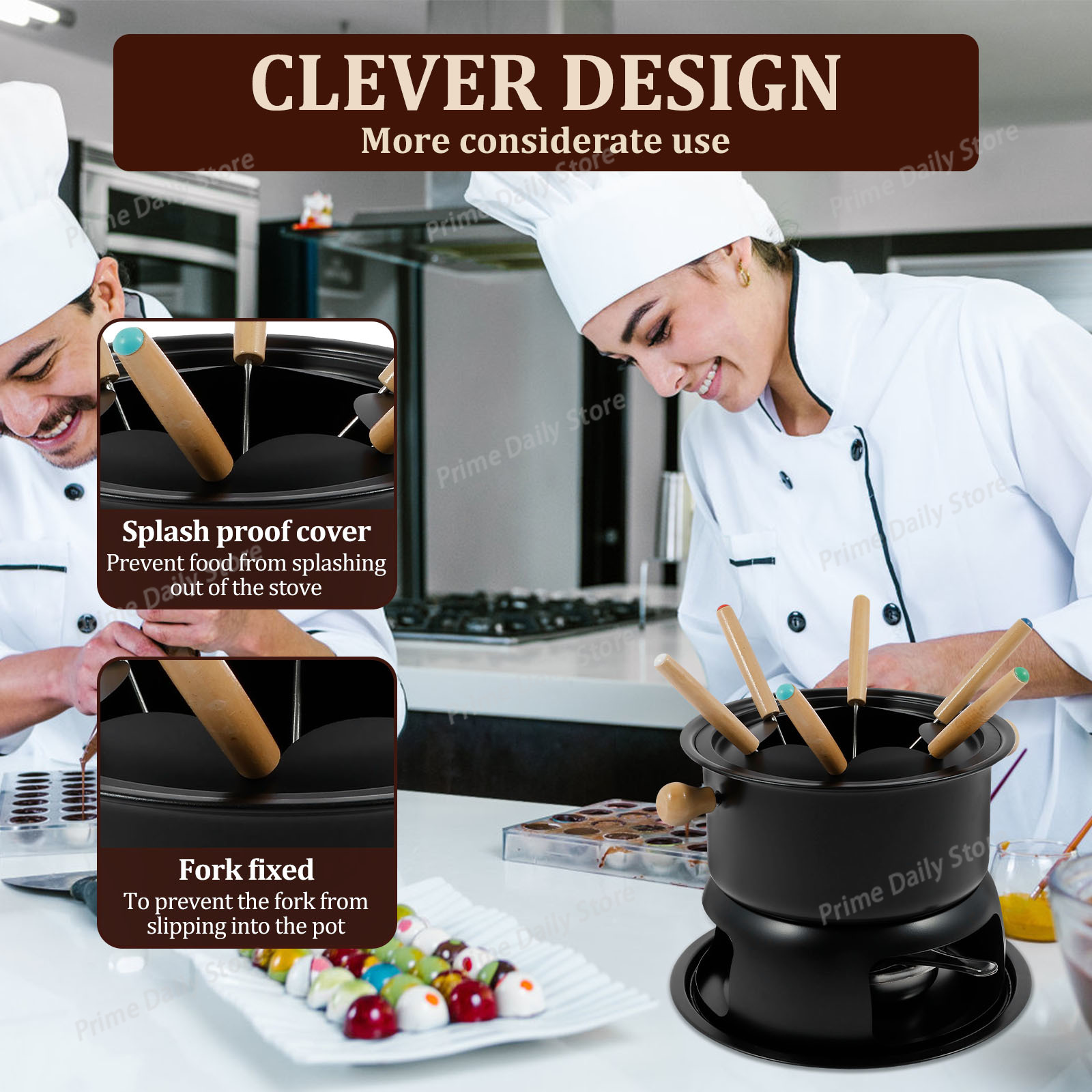 Ceramic Chocolate Fondue Pot w - Fondue Pot Ceramic recension och pris