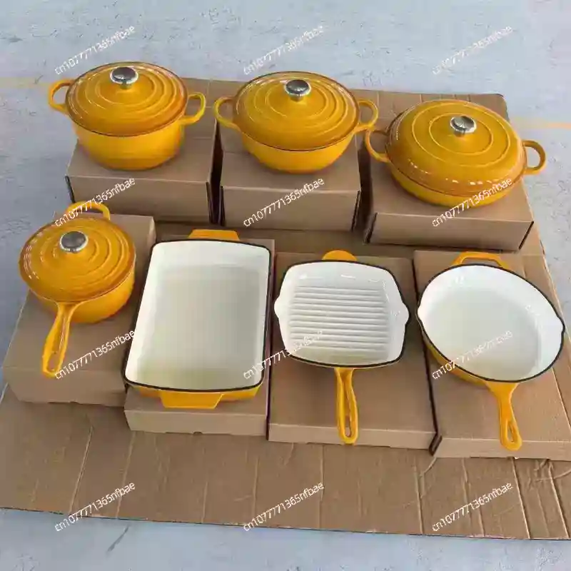 7-Piece Cast Iron Enamel Dutch - Dutch Oven Enamel recension och pris