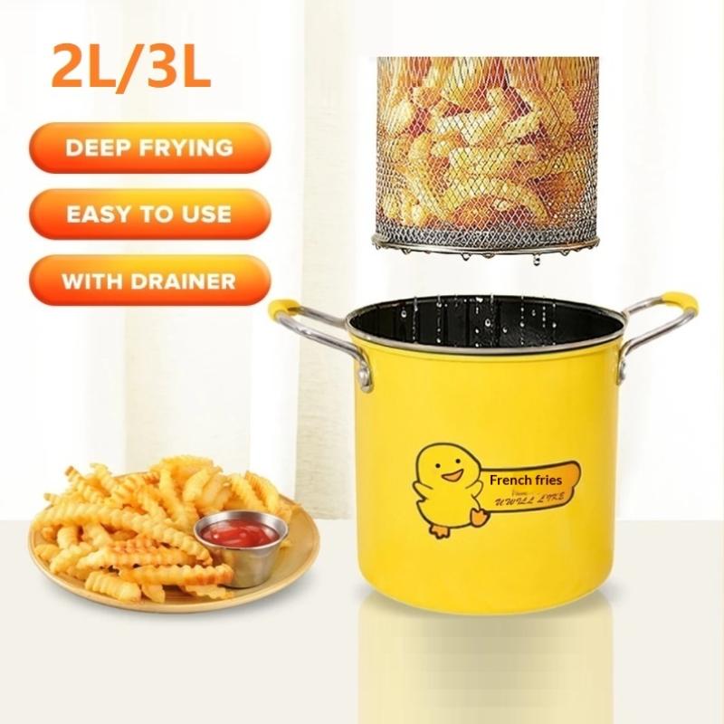 2/3L Deep Fryer Pot Stainless  - Home Cooking Oil Filter recension och pris
