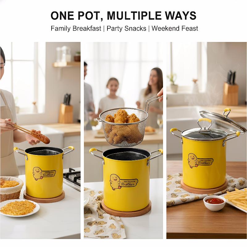 2/3L Deep Fryer Pot Stainless  - Home Cooking Oil Filter recension och pris