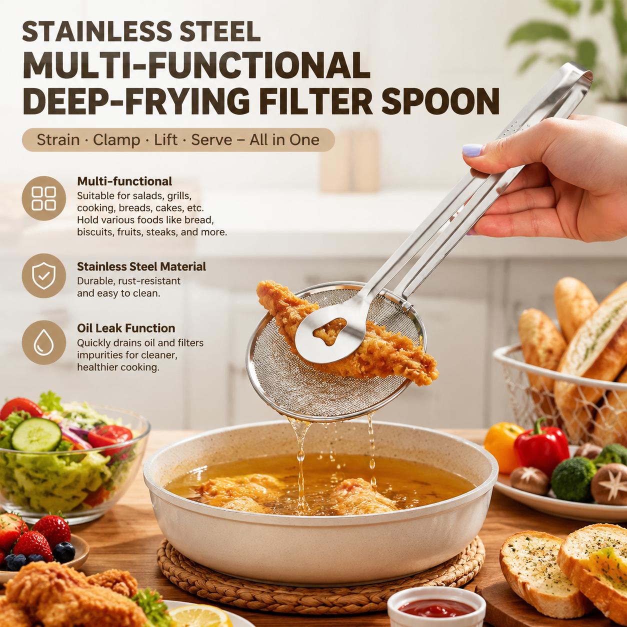 Stainless Steel Fine Mesh Stra - Home Cooking Oil Filter recension och pris