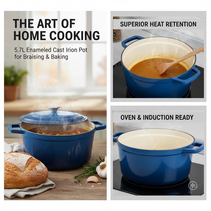 Enameled Cast Iron Dutch Oven, - Dutch Oven Enamel recension och pris
