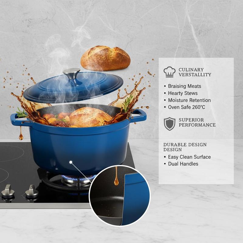 Enameled Cast Iron Dutch Oven, - Dutch Oven Enamel recension och pris