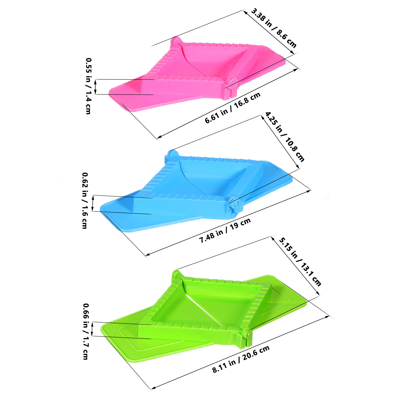 3Pcs Dumpling Mold Set Plastic - Gyoza Dumpling Maker recension och pris