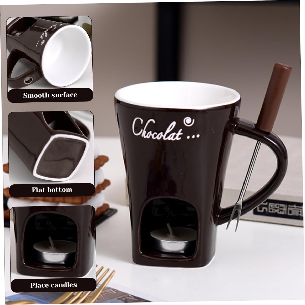 Ceramic Multifunction Chocolat - Fondue Pot Ceramic recension och pris