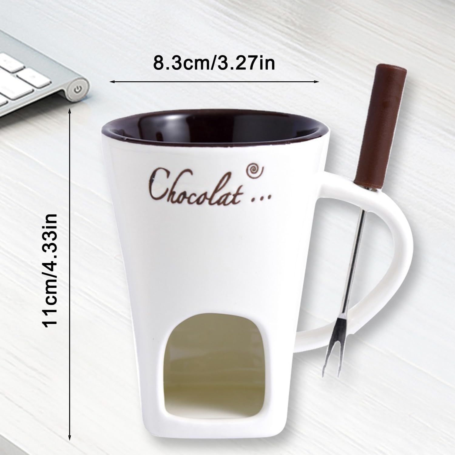 Ceramic Chocolate Fondue Mug C - Fondue Pot Ceramic recension och pris