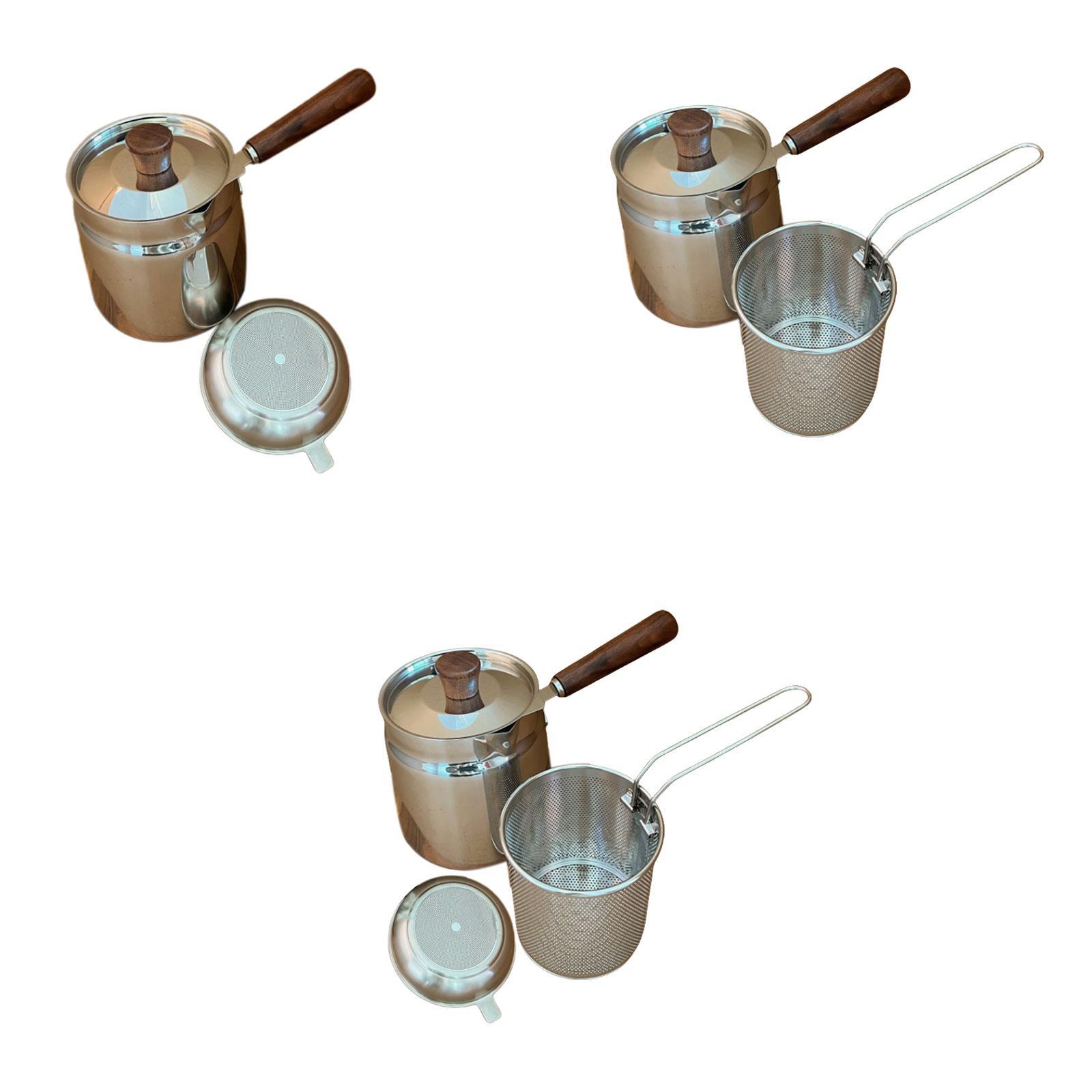 Stainless Steel Frying Pot and - Home Cooking Oil Filter recension och pris