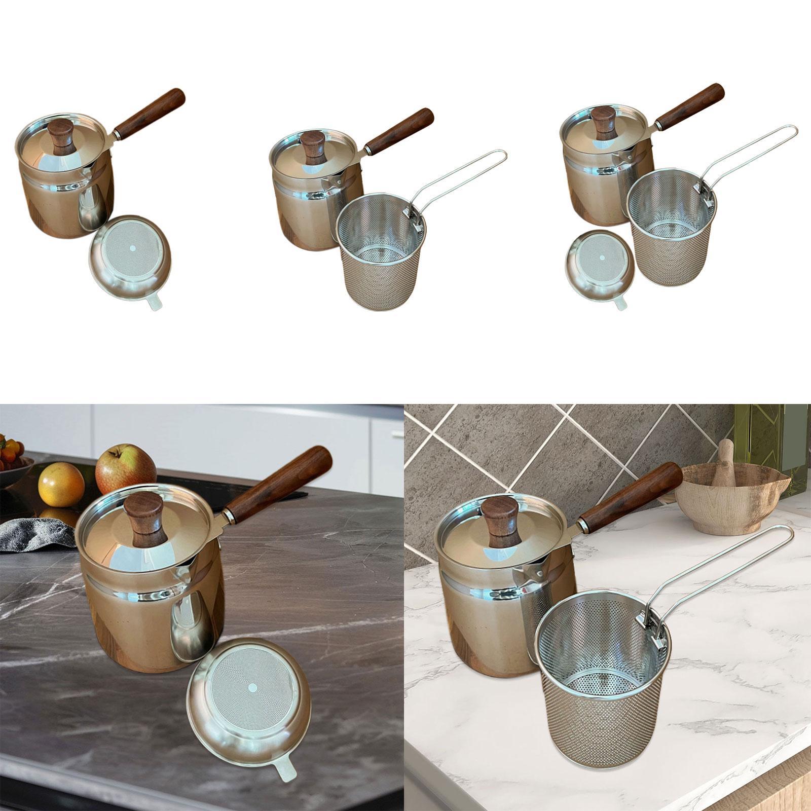 Stainless Steel Frying Pot and - Home Cooking Oil Filter recension och pris
