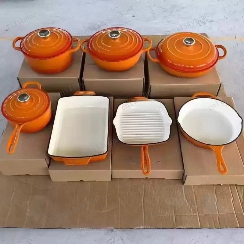 7-Piece Enameled Cast Iron Dut - Dutch Oven Enamel recension och pris