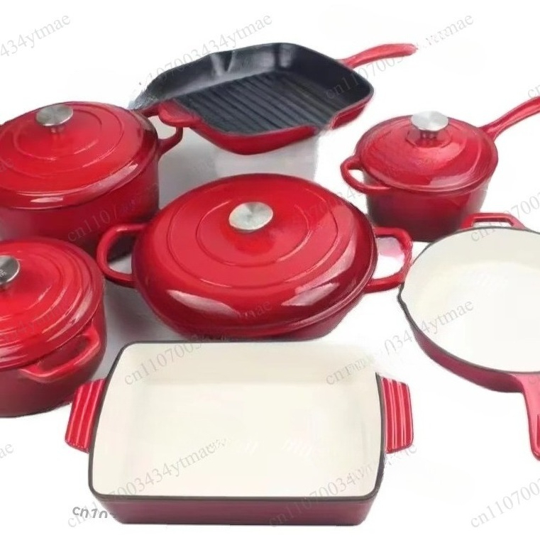 7-Piece Enameled Cast Iron Dut - Dutch Oven Enamel recension och pris